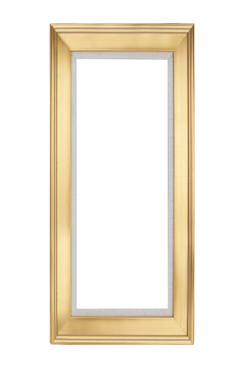 Creative Mark Elegant Plein Aire Gold Frame with Linen Liner | Ornate Picture Frames | High-End Open-Back Frame | Vintage Photo Frame | Gessoed Wood | 3-inch Wide Moulding | No Glass or Backing